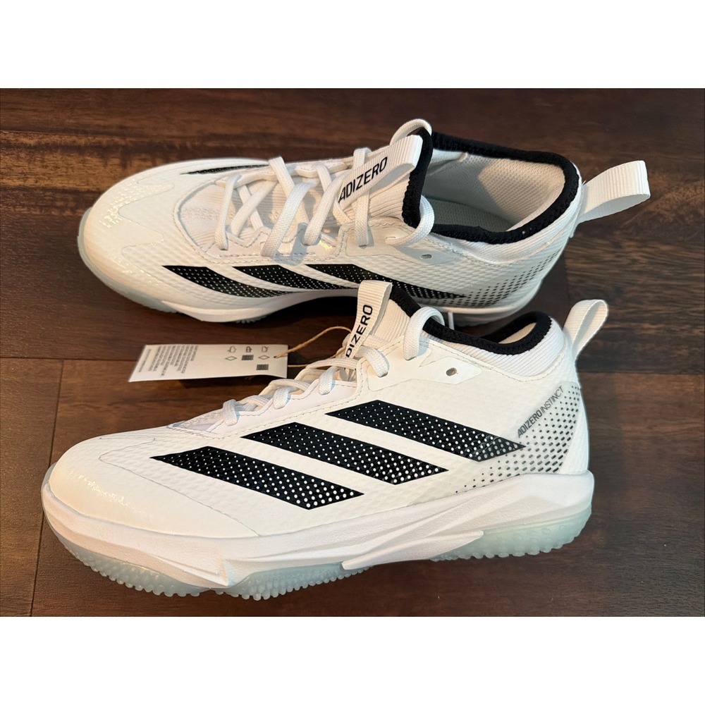 New Nike Adidas Adizero Instinct Turf Softball Shoes Size 7 White Black